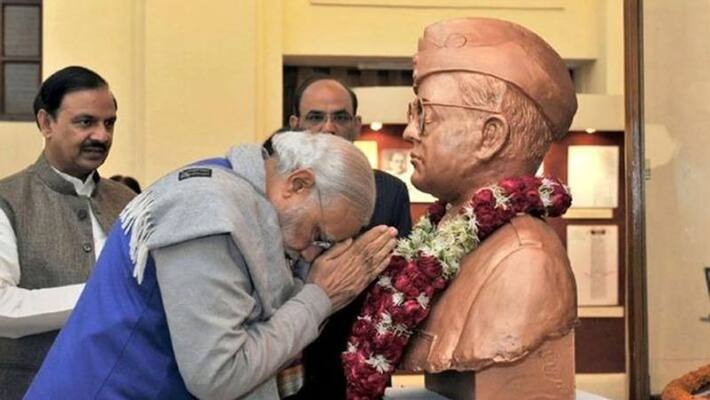 Subhash Chandra Bose 125th birth anniversary PM Modi unveil hologram statue of Netaji on January 23 ckm Subhash Chandra Bose 125th birth anniversary PM Modi unveil hologram statue of Netaji on January 23 ckm