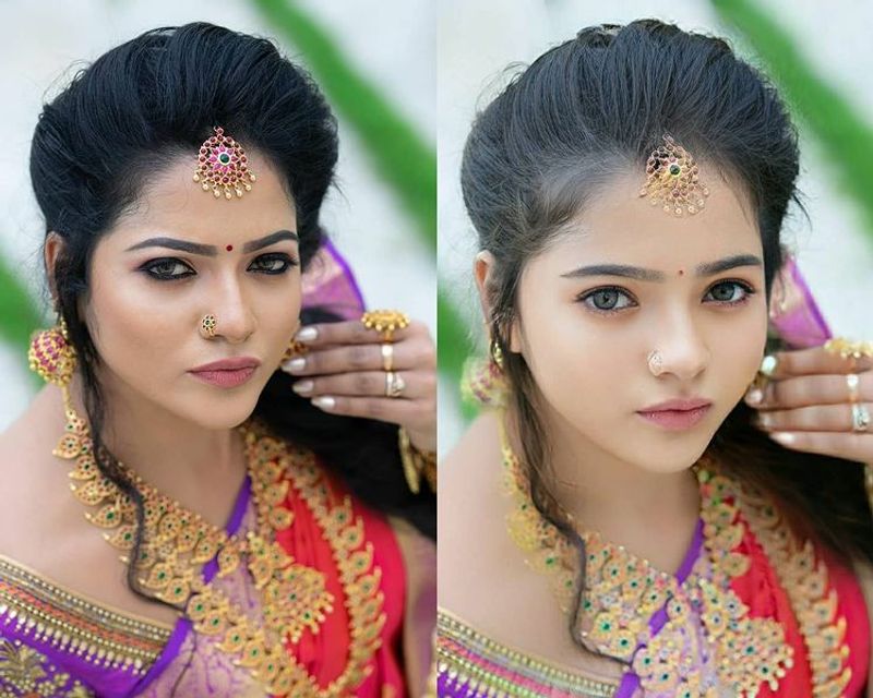 vj chitra famous photos changed as a child look with the use of Face APP