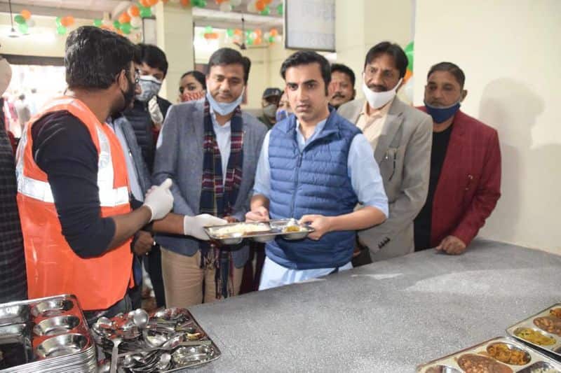 Guatam gambhir launch Delhi first Jan Rasoi canteen will provide food at Rs1 ckm