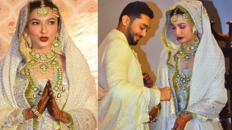 Gauhar Khan, Zaid Darbar wedding: Couple dazzled in lavish reception party; Check pictures-SYT