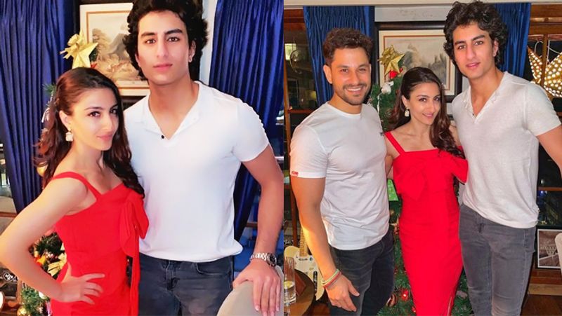 बुआ सोहा अली खान के साथ पोज देता सैफ का बड़ा बेटा इब्राहिम अली खान। दूसरी ओर कुणाल और सोहा।