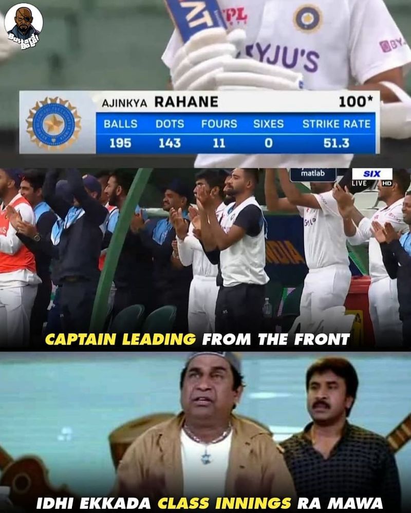 Social media praising Temporary Captain Ajinkya Rahane Over Century in Boxing day Test CRA
