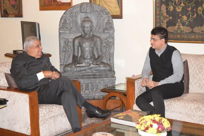 BCCI President Sourav Ganguly  visit Raj Bhawan in Kolkata to meet Governor ckm