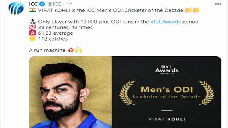 Indian captain Virat Kohli named ICC Cricketer of the Decade spb