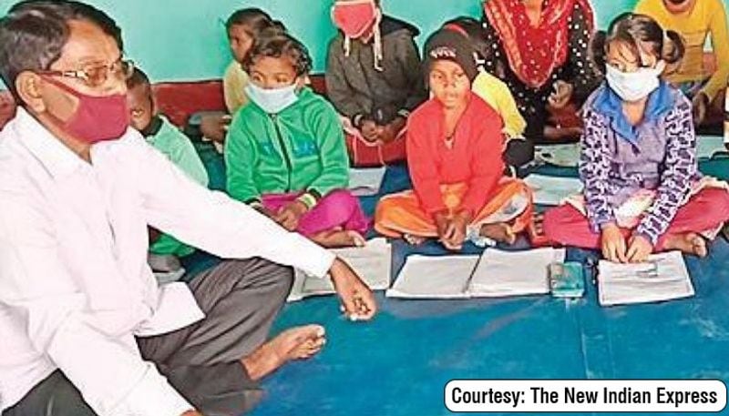 For benefit of society: Retired schoolteacher teaches kids of his village after retirement