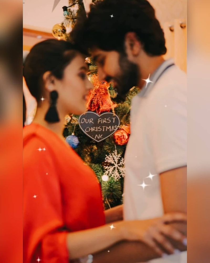 Actress Niharika and chaitanya Romantic Christmas celebration