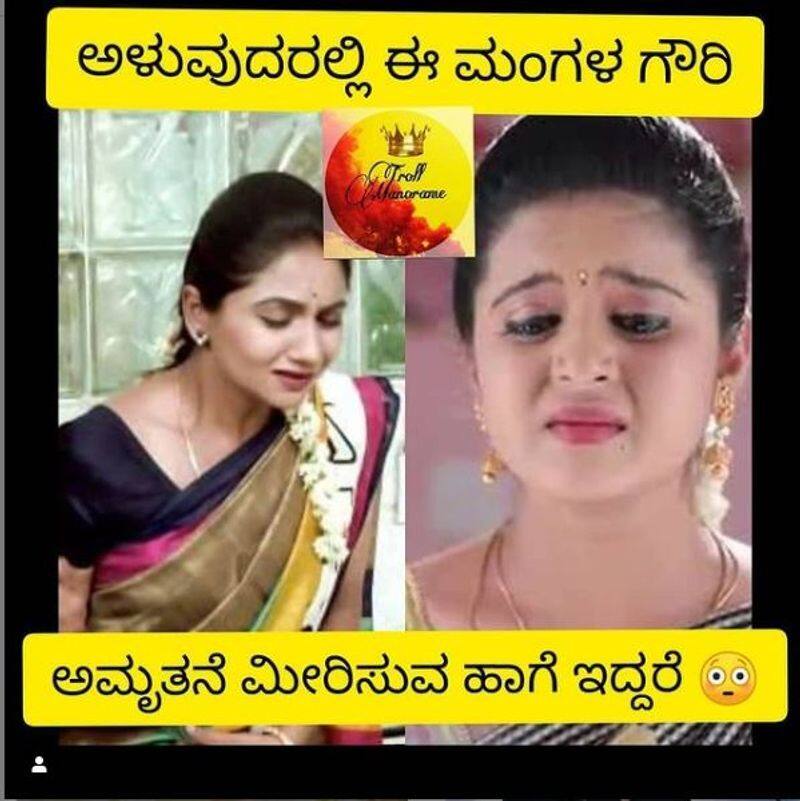 Mangala gowri or amruthavarshini who is the crying baby of serials vcs