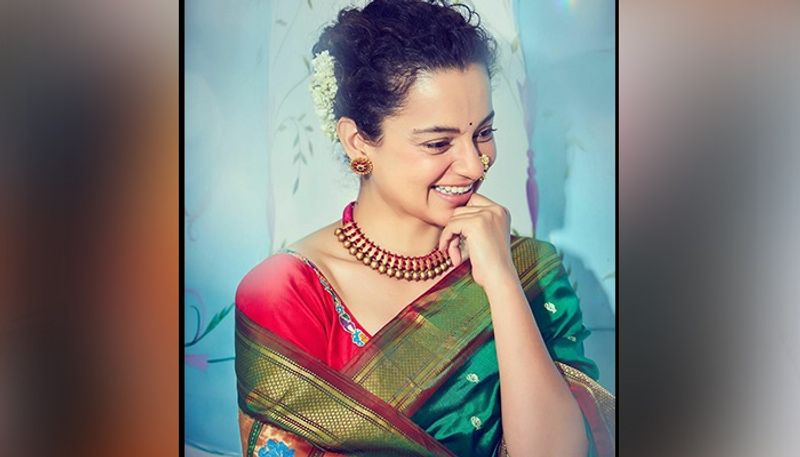 Kangana Ranauat visits siddhi Vinayak temple wearing green golden saree