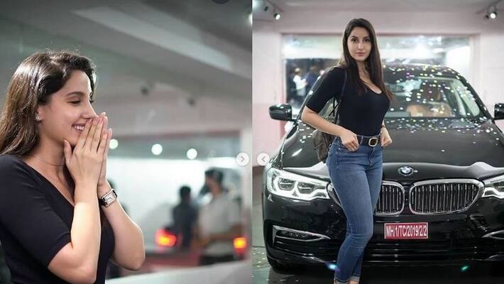 bollywood Actor Nora Fatehi Brings Home The BMW 5 Series car bollywood Actor Nora Fatehi Brings Home The BMW 5 Series car