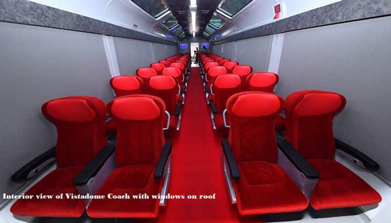 Railways sneak peak 180 kmph vistadome coach features - vpn