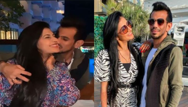 Pictures Yuzvendra Chahal, Dhanashree Verma strike a pose with Salt Man-ayh