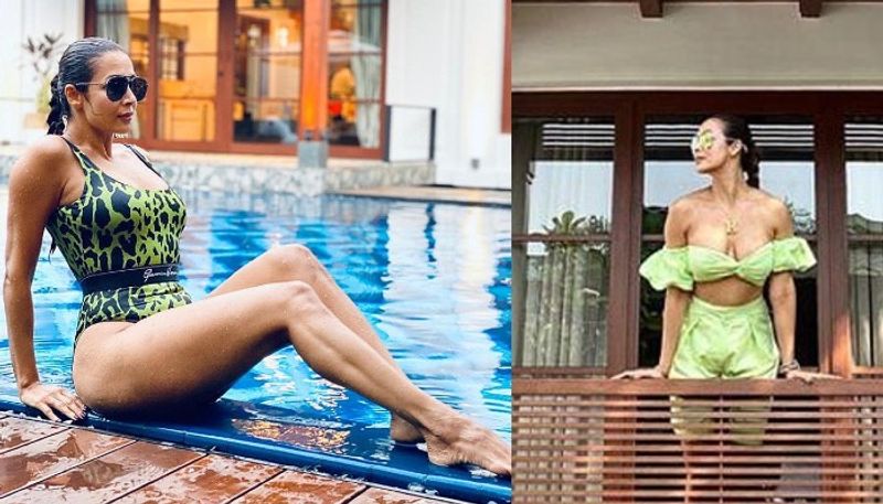 malaika arora swim sout with bikini photos viral arj