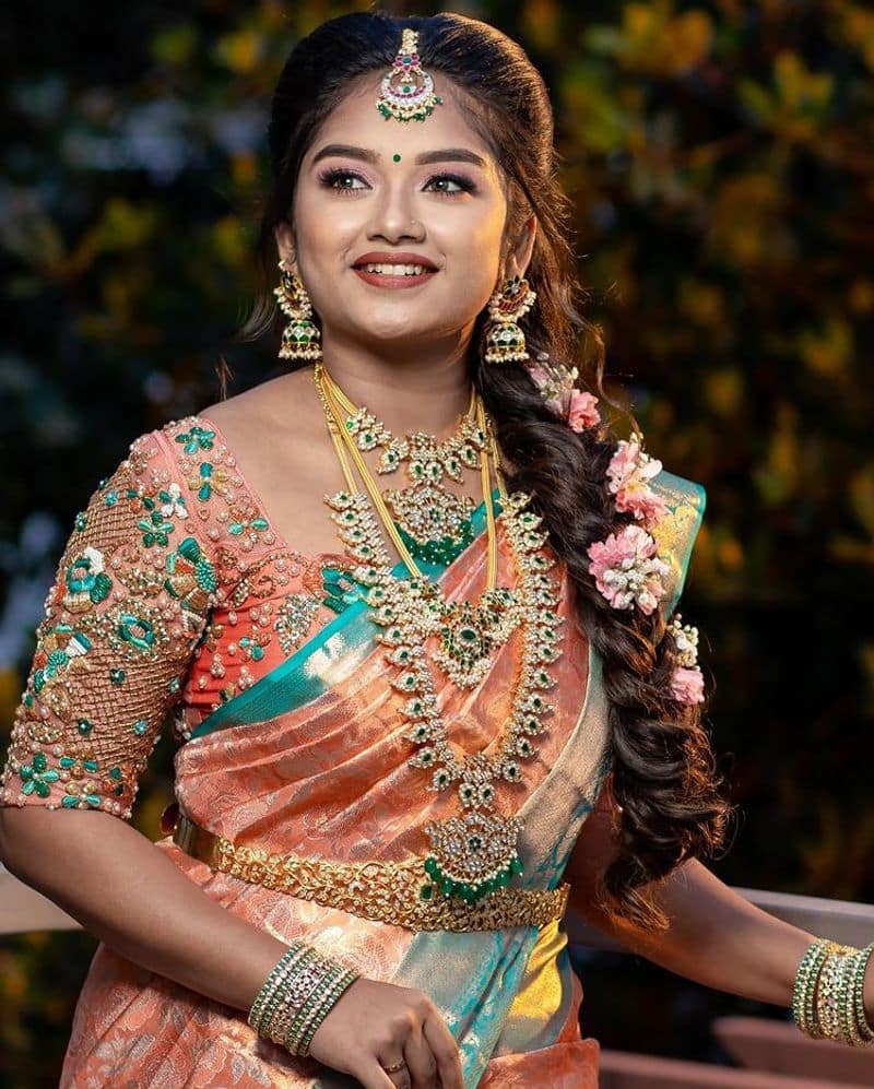 chithi 2 serial actress venba traditional saree photos