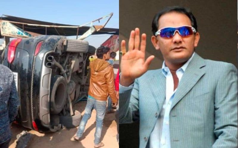 Former India captain Mohammad Azharuddin meets an car accident in Rajasthan spb