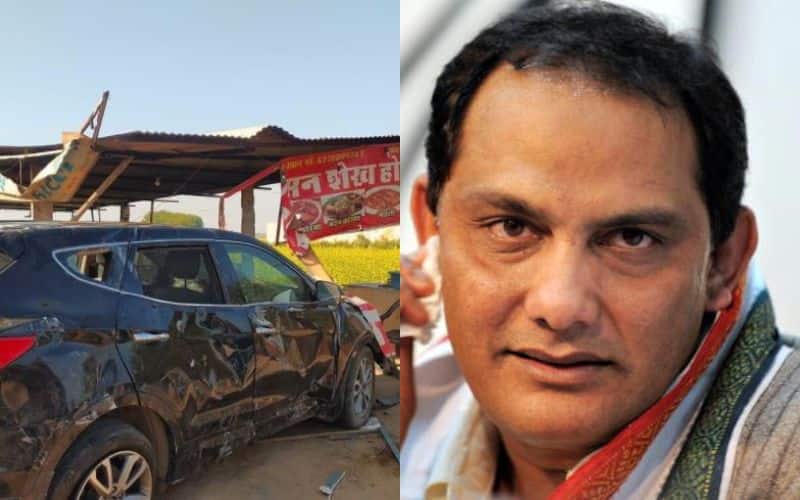 Former India captain Mohammad Azharuddin meets an car accident in Rajasthan spb