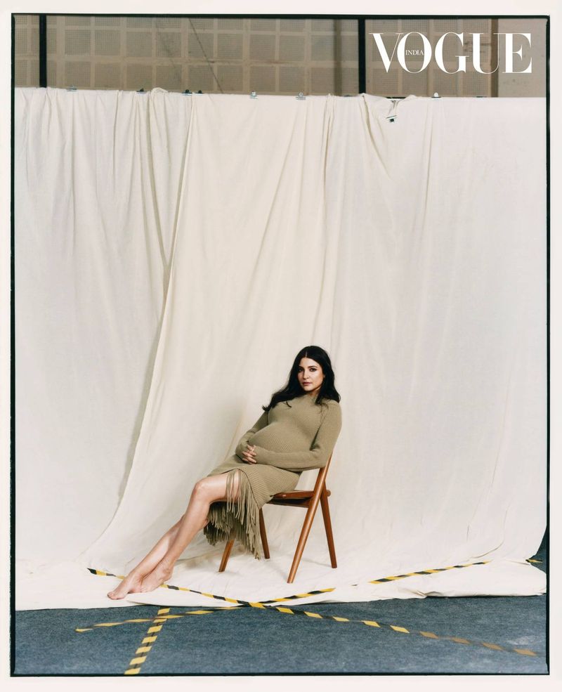 Anushka Sharma flaunts baby bump on fashion magazine s latest cover mah