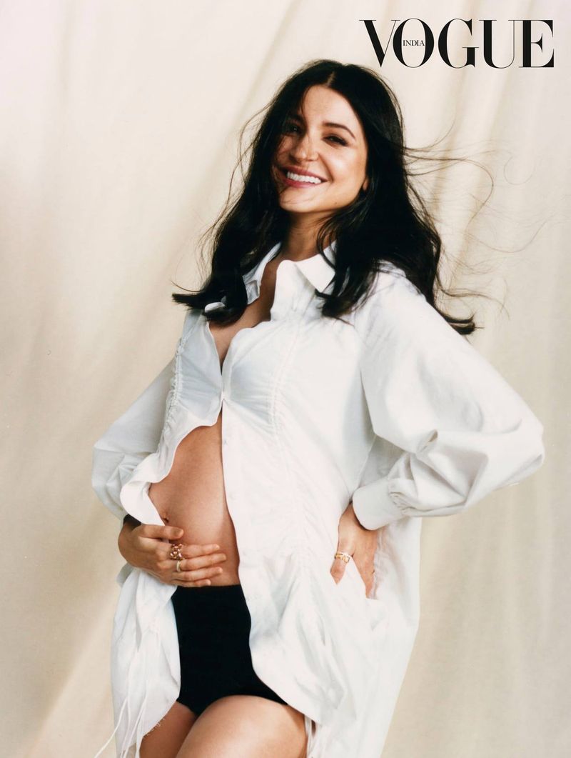 Anushka Sharma flaunts baby bump on fashion magazine s latest cover mah