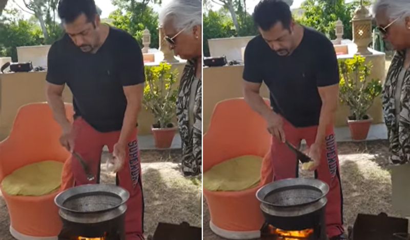 सलमान खान के खाना बनाते वीडियो को सोशल एक्टिविस्ट, पॉलिटिशियन और एक्टर बीना काक के फेसबुक पेज पर शेयर किया गया है। इस वीडियो में 'दबंग खान' चूल्हे पर खाना बनाते दिख रहे हैं और उनके साथ बीना काक भी साथ में खड़ी दिखाई दे रही हैं।
