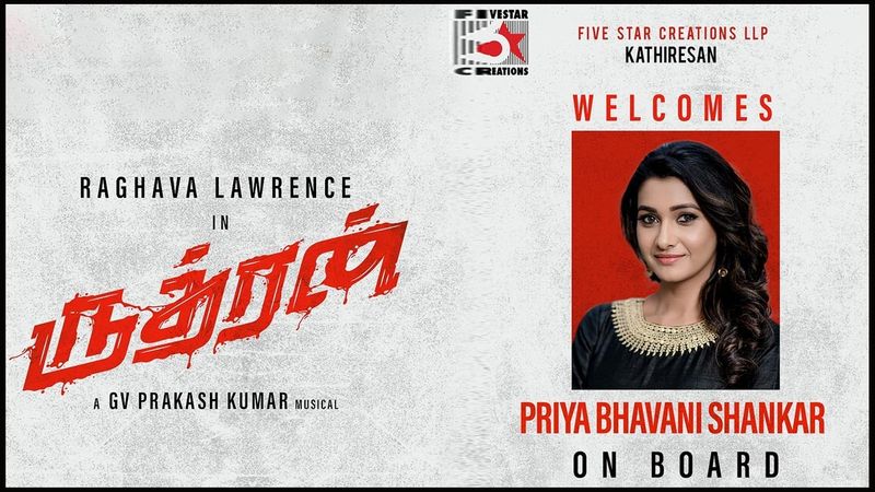 priya bavani shankar join ragawa lawrence ruthran movie