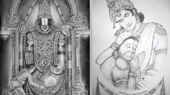 How to draw Easy Lord Venkateswara |Easy Step by Step - YouTube