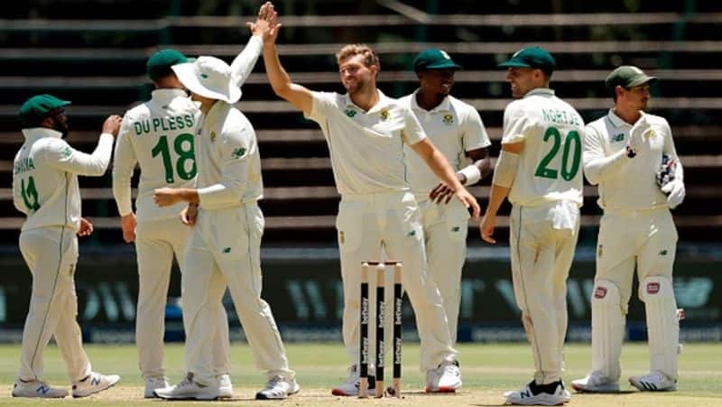 south africa is set to innings win in first test against west indies