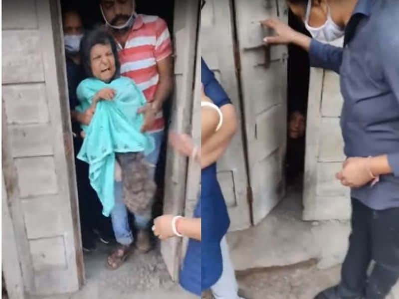 पड़ोसी उनके कमरे के बाहर खाना रख देते थे। खाना लेकर कंचनबेन कमरे में चली जाती थीं और बहुत कम ही बाहर निकलती थीं।
