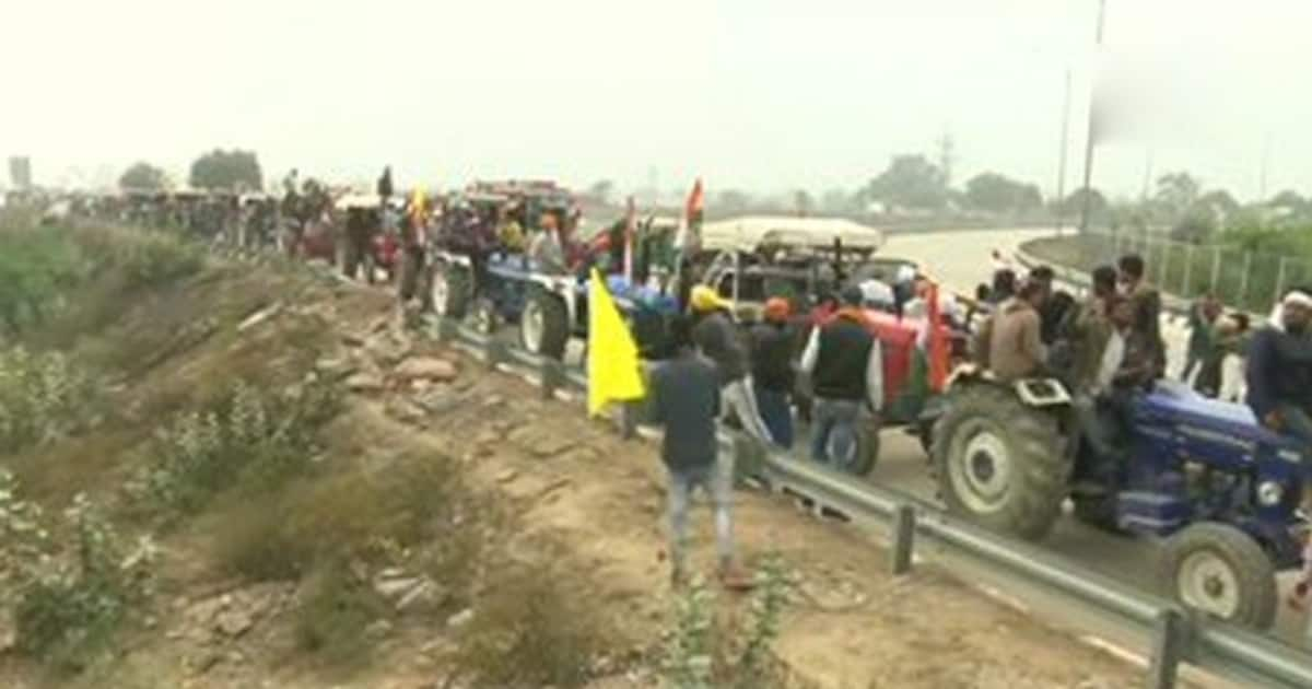 Farmers’ Protest Thousands Of Farmers Hold Tractor March Security Tightened Along Delhi Borders