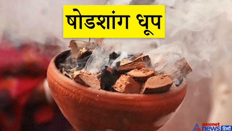 षोडशांग धूप
अगर, तगर, कुष्ठ, शैलज, शर्करा, नागर, चंदन, इलायची, तज, नखनखी, मुशीर, जटामांसी, कर्पूर, ताली, सदलन और गुग्गल, ये सोलह तरह के धूप माने गए हैं। इनकी धूनी से आकस्मिक दुर्घटना नहीं होती है।