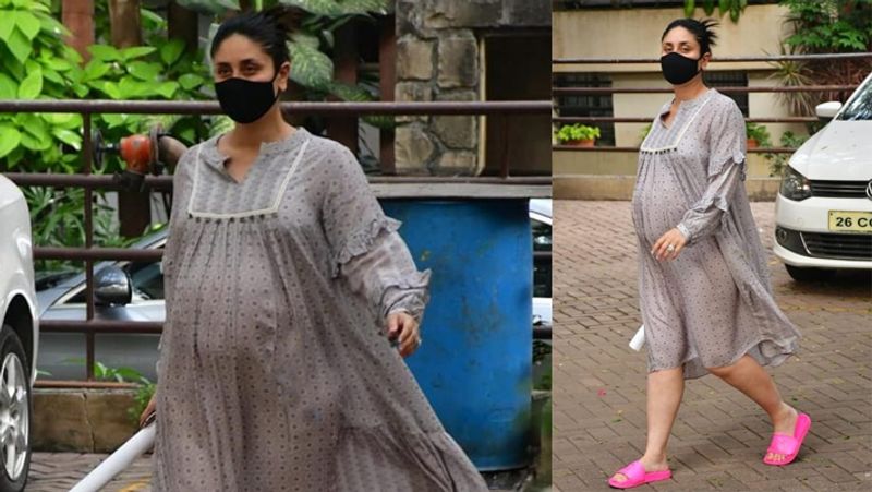 अब करीना को चलने में भी दिक्कत हो रही है। उनका वजन भी काफी बढ़ गया है और पैरों में भी सूजन आ गई है। हाल ही में वे बांद्रा अपने घर के बार नजर आई। इस दौरान वे अकेले ही टहलती नजर आई। उन्होंने सेफ्टी के लिए मास्क लगा रखा था और वे बिना मेकअप नजर आई। 
