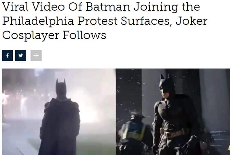 Batman video is not from Capitol Hill