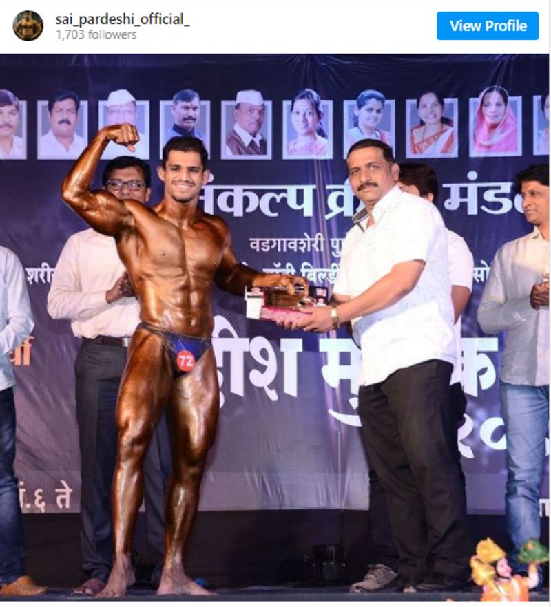 साईं ने अपने नाम कई अवॉर्ड किए इनमें ये शामिल हैं-
जूनियर मिस्टर महाराष्ट्र 2018- 2019 (Jr. MR. Maharashtra 2018- 2019)
जूनियर मिस्टर पुणे 2018- 2019 (Jr. MR. Pune 2018-2019)
मिस्टर पुणे बेस्ट पोजर 2018 (Mr. Pune Best poser 2018) 