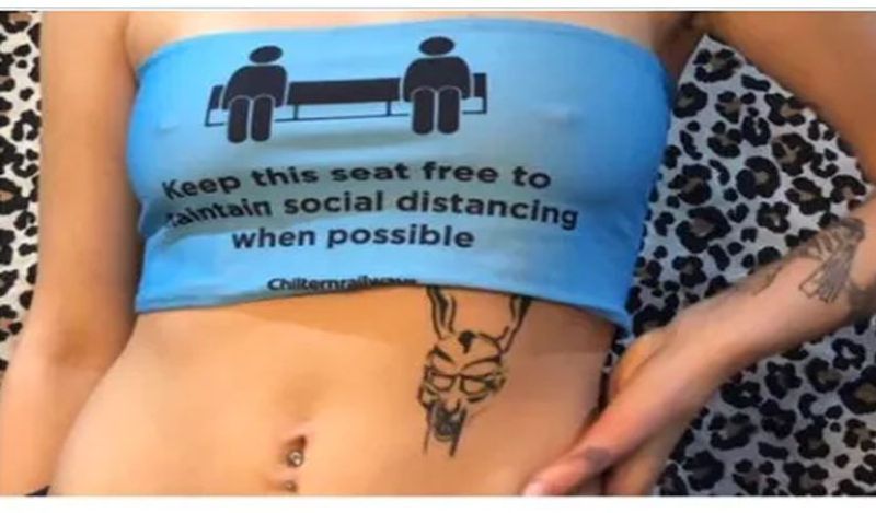 woman made bold crop top from stolen train seat cover ends up in trouble after railway