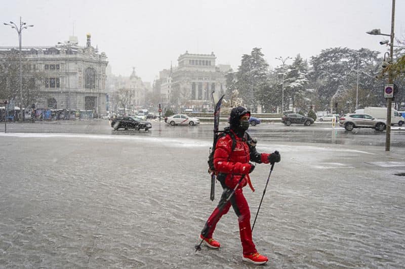 Storm filomena first time in fifty years Spain was covered in snow