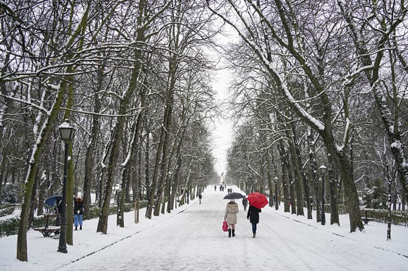 Storm filomena first time in fifty years Spain was covered in snow