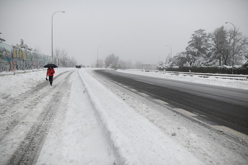 Storm filomena first time in fifty years Spain was covered in snow