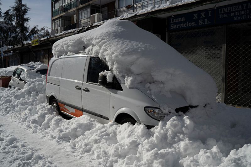 Storm filomena first time in fifty years Spain was covered in snow