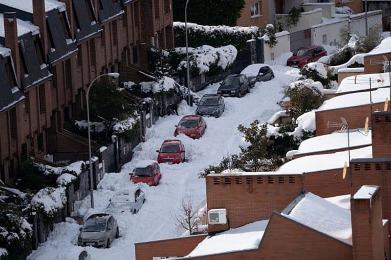 Storm filomena first time in fifty years Spain was covered in snow