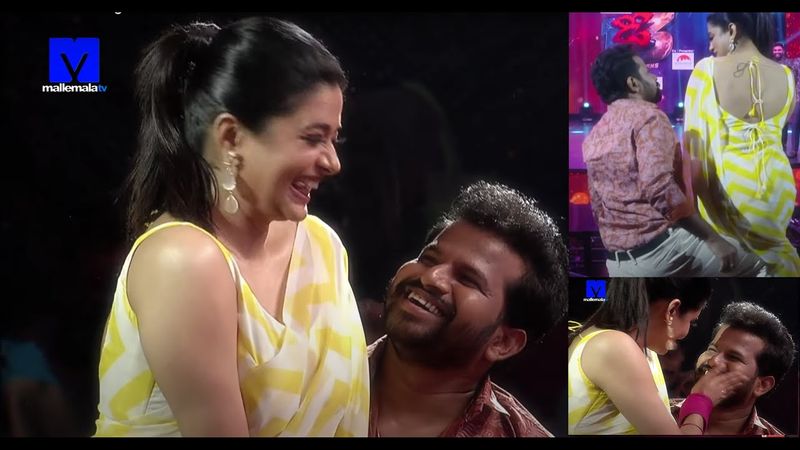 hyper aadhi trying ti flirt dhee lady dancer nivedhitha ksr