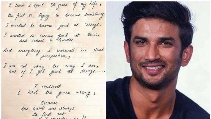 I Realised I Had The Game Wrong Sushant Singh Rajput Once Wrote In A Letter To Self I Realised I Had The Game Wrong Sushant Singh Rajput Once Wrote In A Letter To Self
