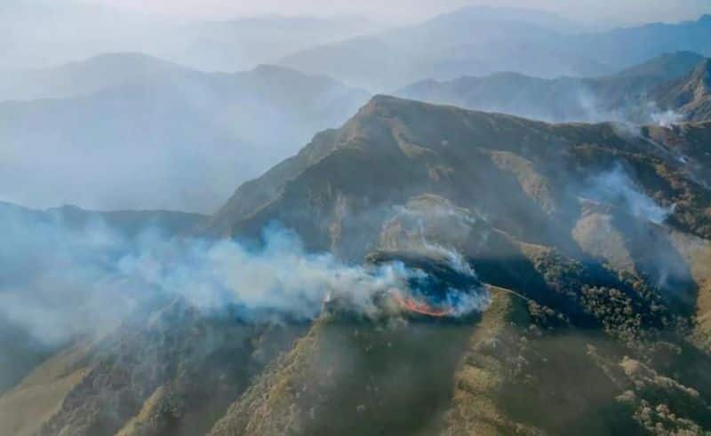 two week old wildfire extinguished Nagaland-Manipur border