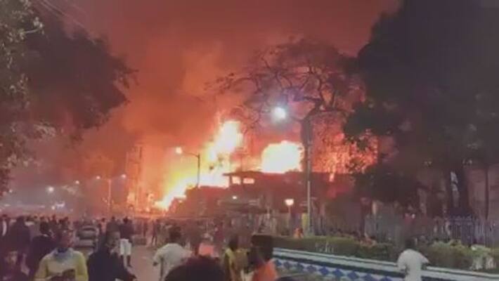 Fire breaks out at Allwyn colony in Hyderabad Fire breaks out at Allwyn colony in Hyderabad