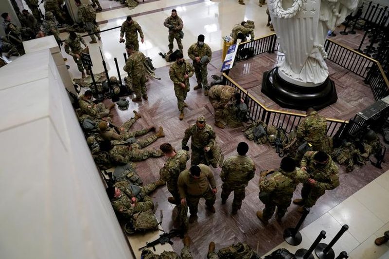 US Capitol guarding by the national security guard
