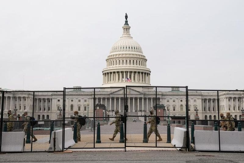 US Capitol guarding by the national security guard