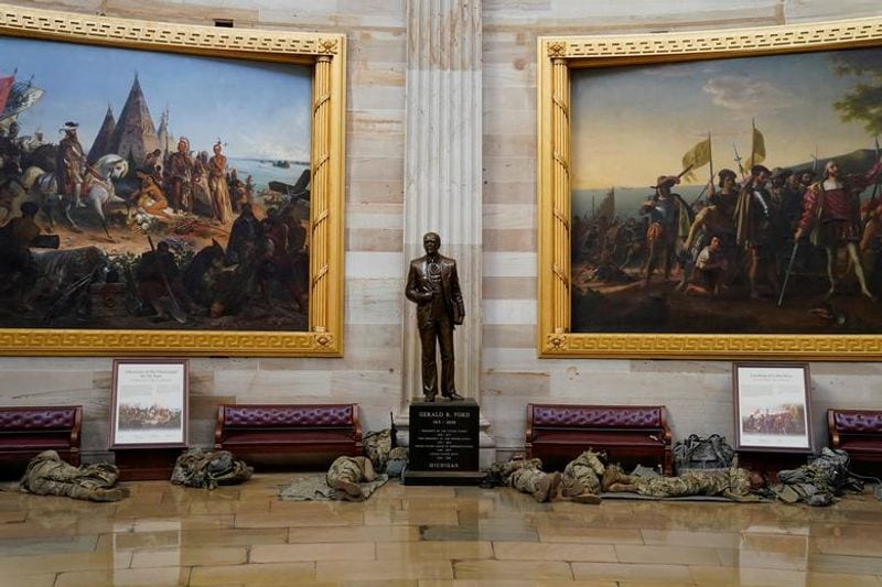 US Capitol guarding by the national security guard