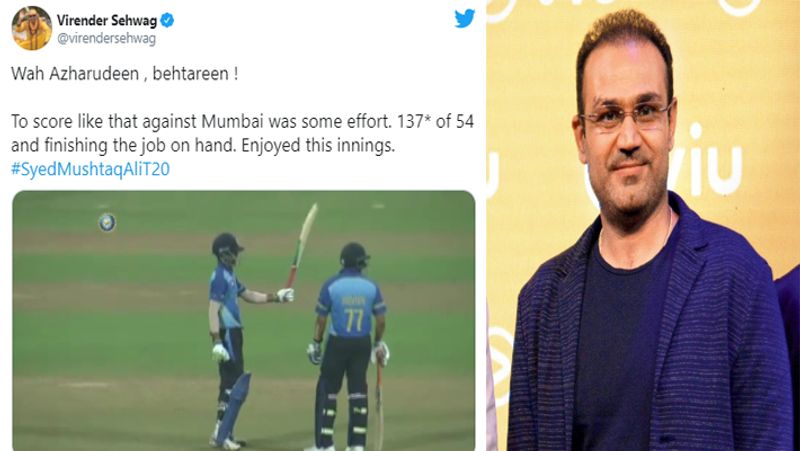 अजहर की इस पारी के बाद वह सोशल मीडिया स्टार बन गए है। उनके लिए हजारों लोगों ने ट्वीट किया, जिनमें से एक पूर्व बल्लेबाज वीरेंद्र सहवाग भी है, जिन्होंने अजहरुद्दीन की पारी देखकर कहा कि "वाह अजहरुद्दीन, बेहरीन! मुंबई के खिलाफ ऐसा करने के लिए।"