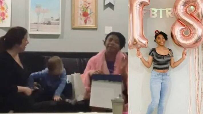 Woman gifts her foster daughter a surprise gift on her birthday Woman gifts her foster daughter a surprise gift on her birthday