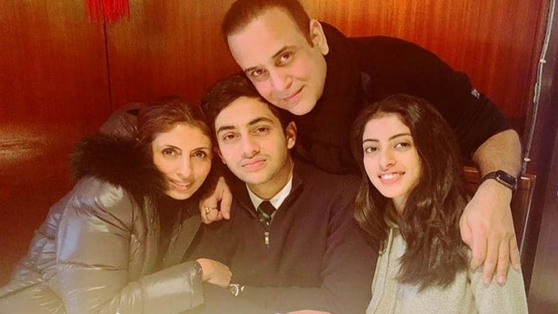 "Her obsession is just not stayed till her daughter Navya, Shweta stalks Shah Rukh Khan's children Aryan and Suhana, also Chunky Pandey's beautiful daughter Ananya. Yes, I hang out with them at parties, but at least I am not stalking them online," says Karan