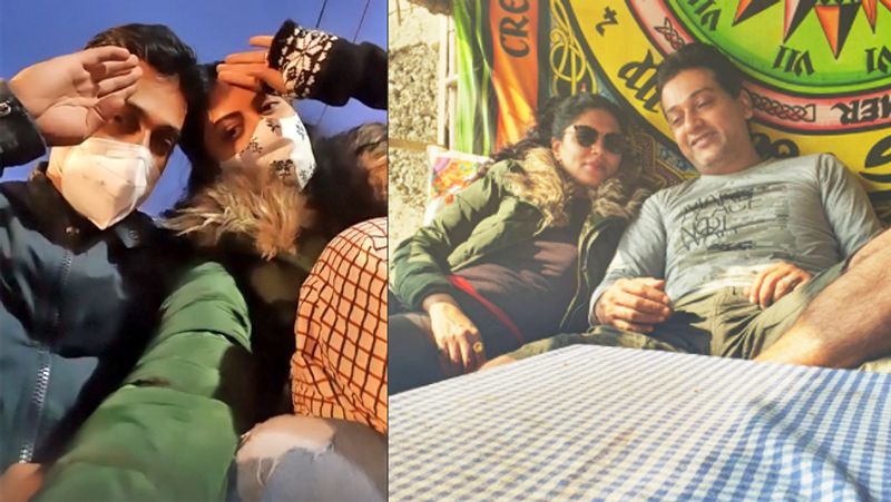 पति रोनित बिस्वास के साथ हरिद्वार की खूबसूरत वादियों में कविता कौशिक।