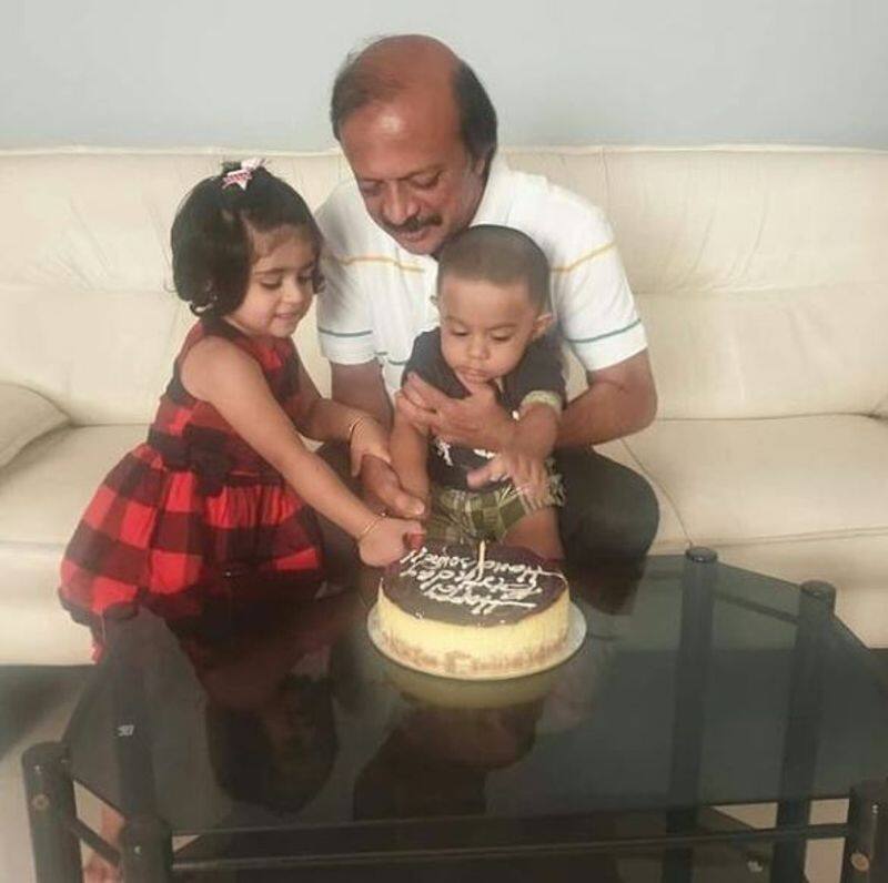 Ayra and Yatharv celebrates Grandfather krishnaprasad birthday vcs