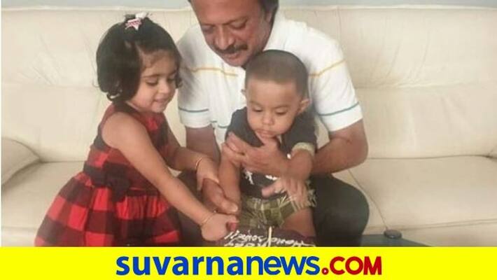 Ayra and Yatharv celebrates Grandfather krishnaprasad birthday vcs Ayra and Yatharv celebrates Grandfather krishnaprasad birthday vcs